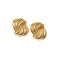 Aurelie twisted gold statement earrings by Arella The Label — antique European- vintage inspired lightweight heirloom earrings