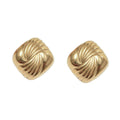 A pair of gold twisted design stud earrings Vintage inspired, designed by Arella in Beverly Hills. 