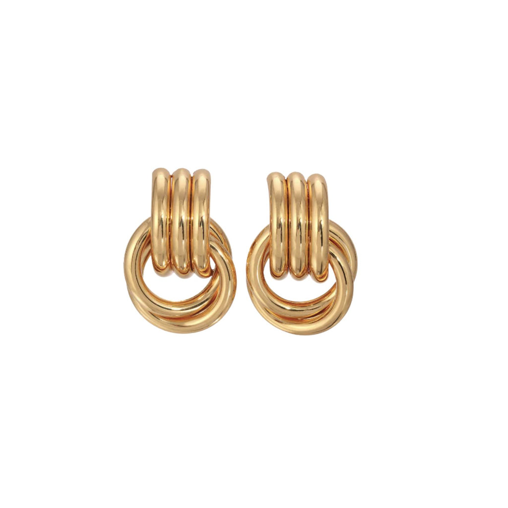 Capucine gold hoop earrings by Arella