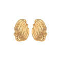 Gigi  vintage-inspired gold statement earrings by Arella The Label. Modern heirloom earrings. Designed like the shape  of  a fine Parisian chocolate truffle.