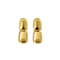 Margaux Earrings – modern double drop gold stud earrings with soft sculptural shape