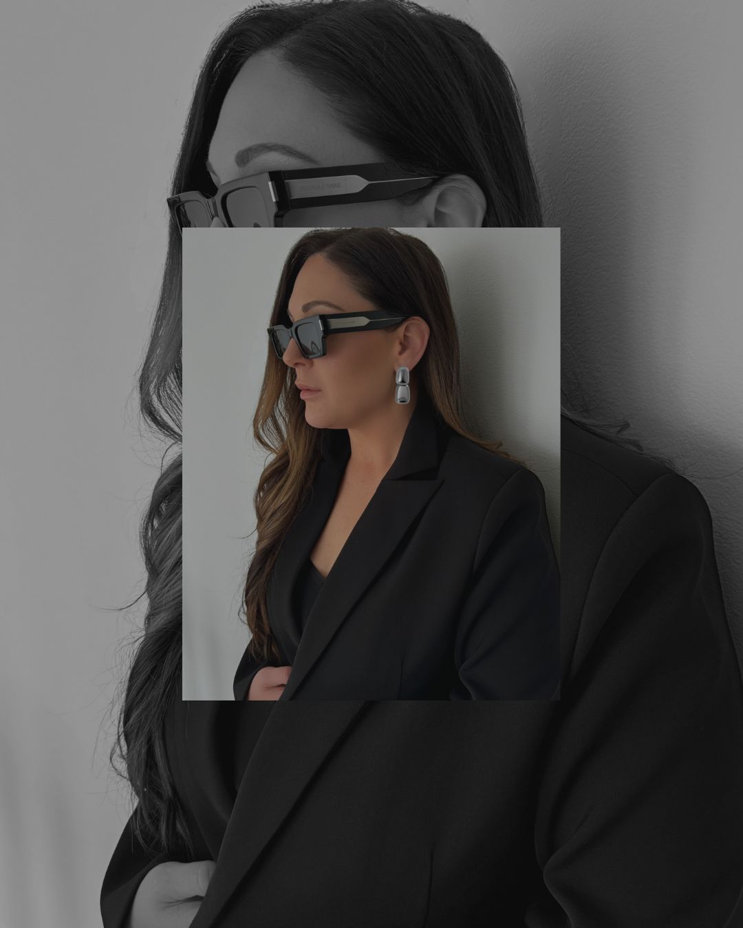 Vintage Margaux silver drop earring by Arella