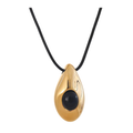 Marlowe gold lariat corded necklace by Arella The Label — adjustable Y-lariat vintage-inspired statement necklace