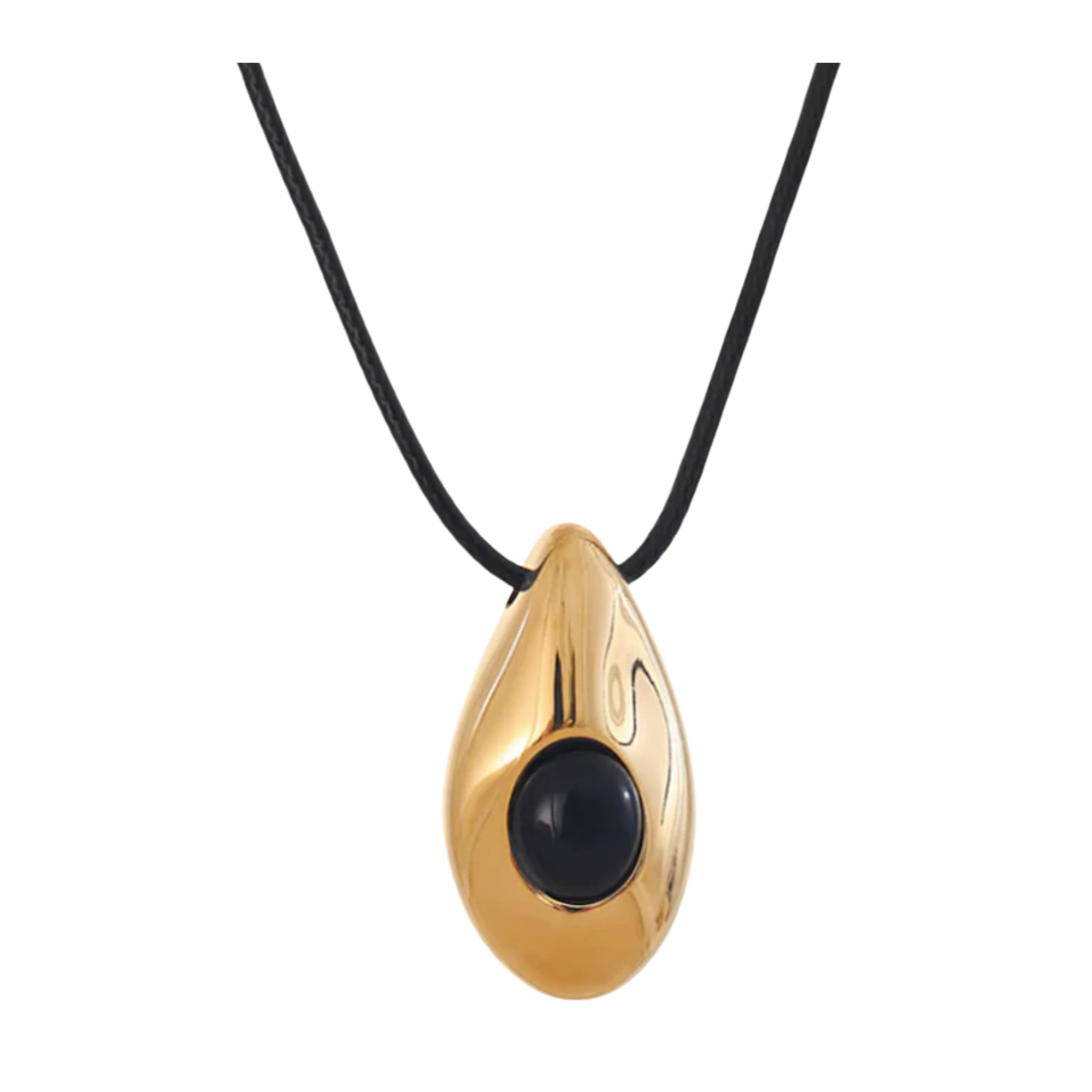 Marlowe gold lariat corded necklace by Arella The Label — adjustable Y-lariat vintage-inspired statement necklace