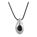 Marlowe silver lariat necklace by Arella The Label — adjustable Y-lariat vintage-inspired statement necklace
