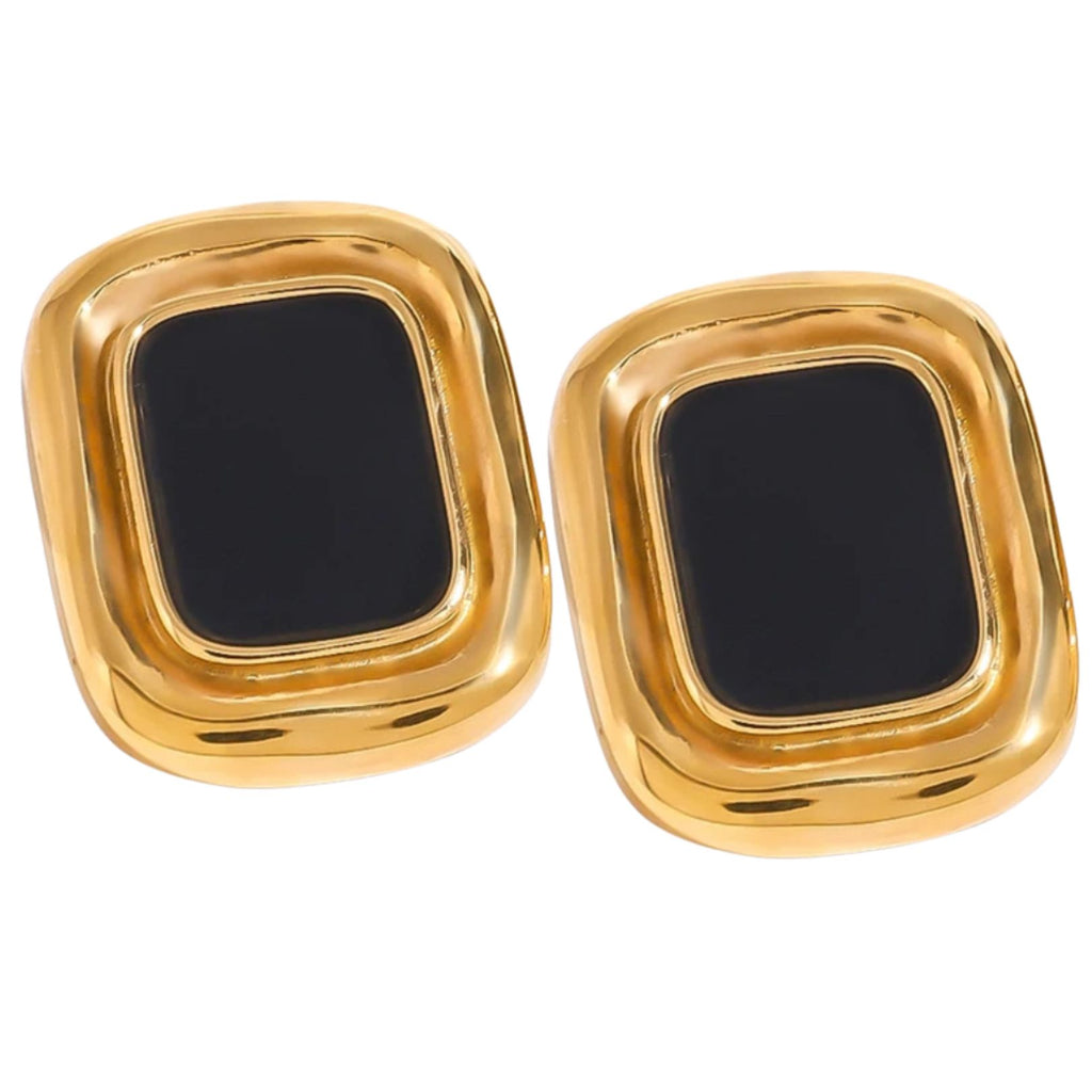 Claudia vintage-inspired gold statement earrings by Arella  modern heirloom style earrings